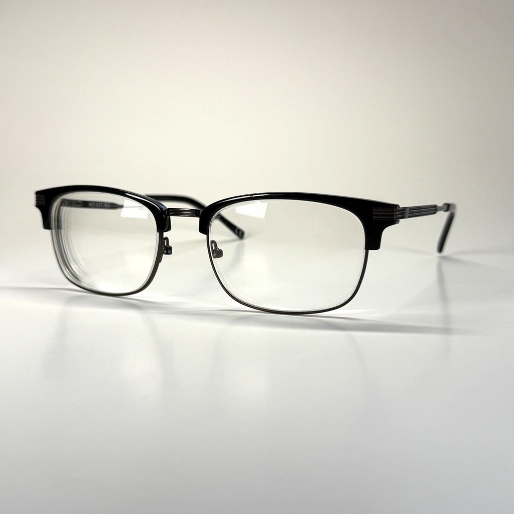 STATURE Eyewear 215 HM Eyeglasses Frame Only 58-20-150 Black Thick Browline Men